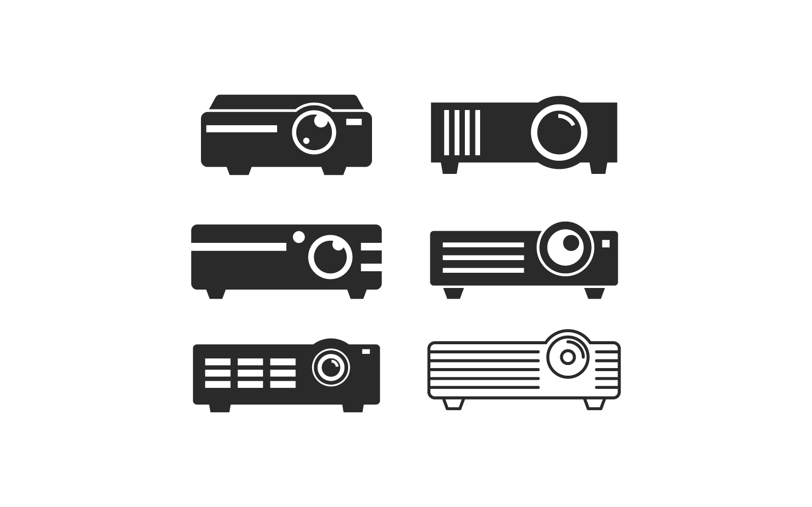 Projector icon in flat design vector illustration Logo Template