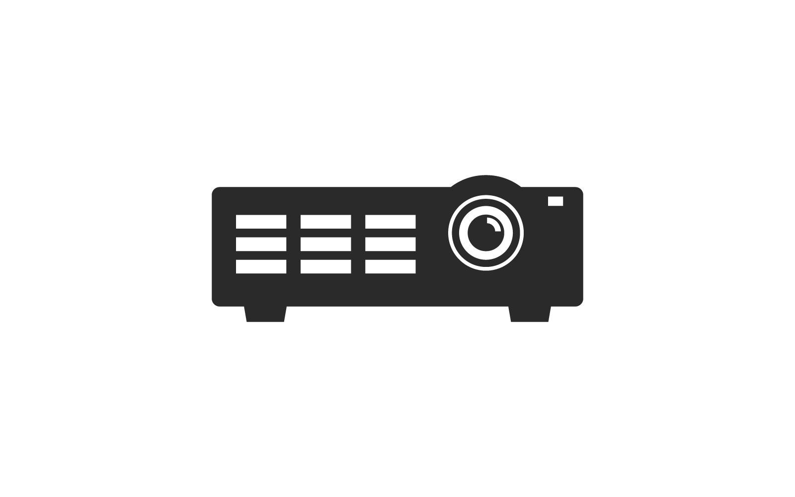 Projector pictogram platte vector ontwerpsjabloon