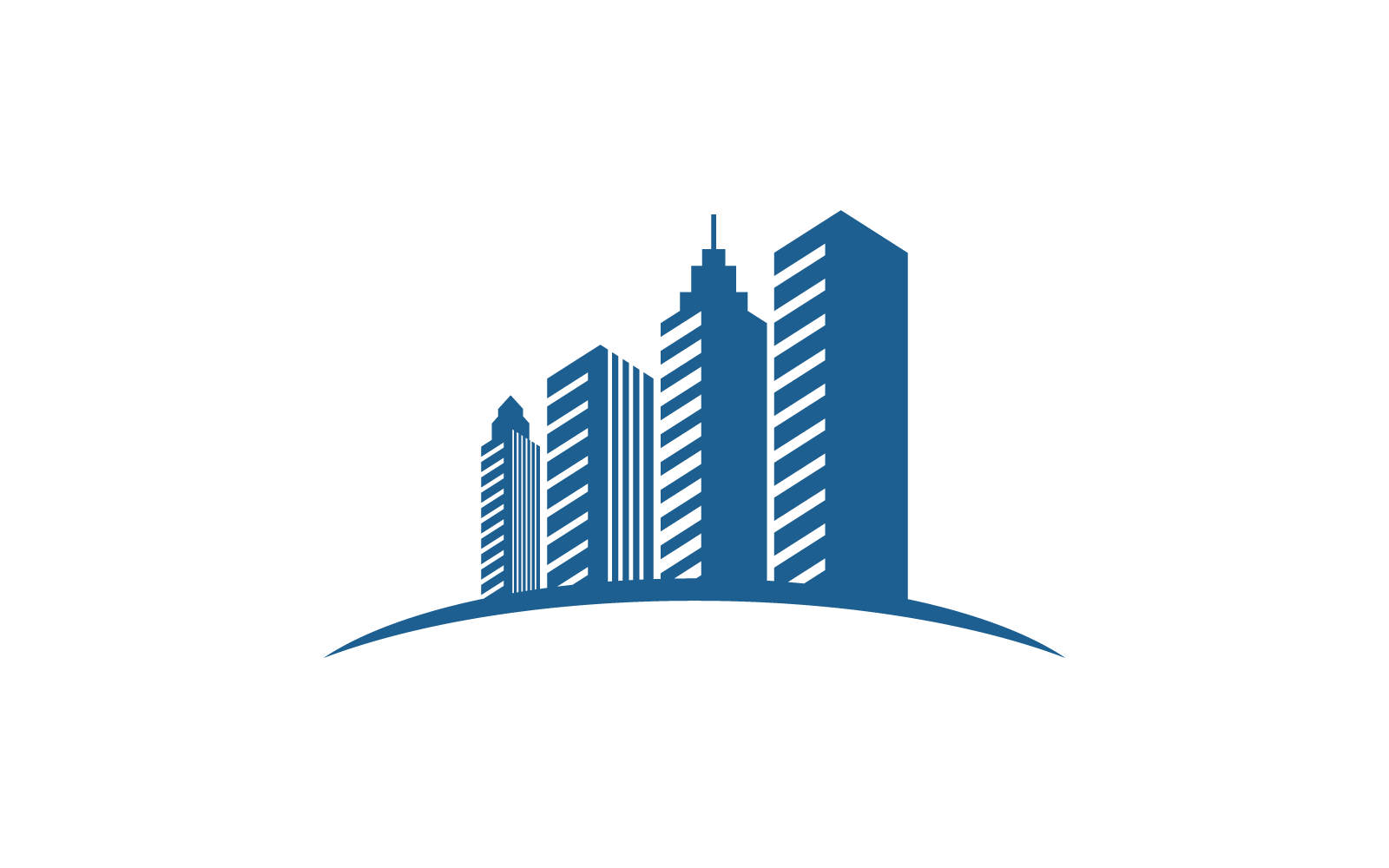 Skyline van de stad, stad silhouet vector illustratie pictogram