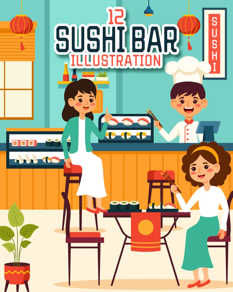 Kit Graphique #397723 Bar Sushi Web Design - Logo template Preview