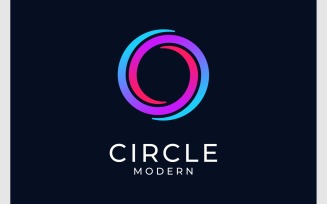 Abstract Circle Spiral Twist Logo