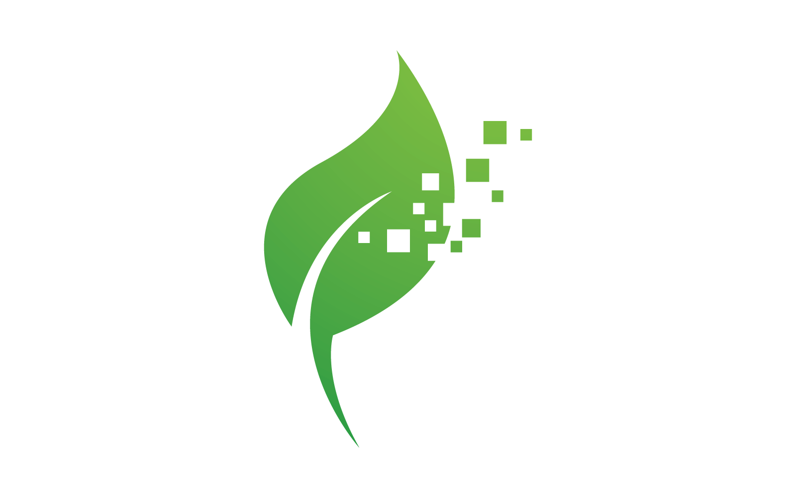 Bio tech leaf and molecule icon vector design illlustration template