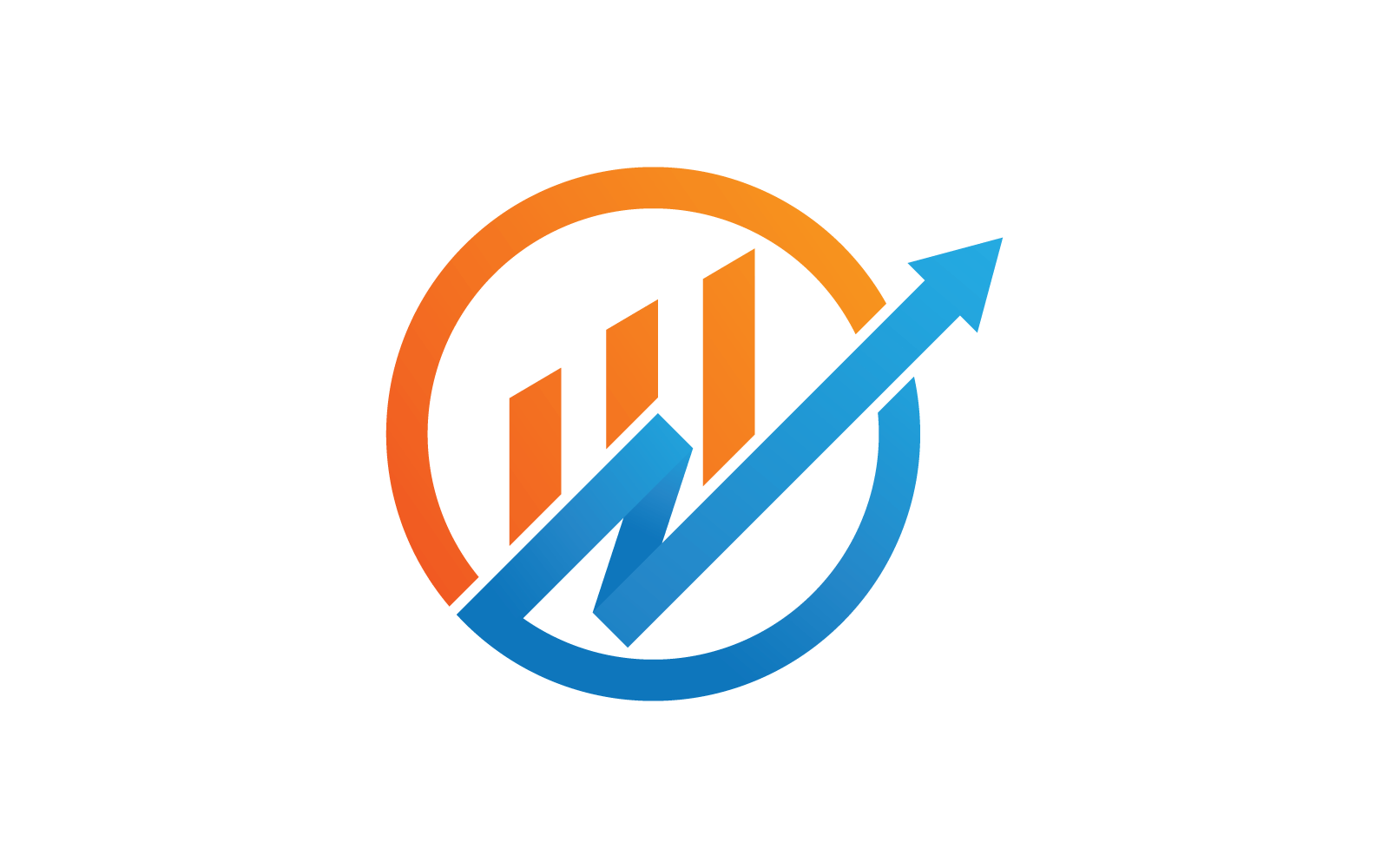 Business finance arrow logo ilustration design vector