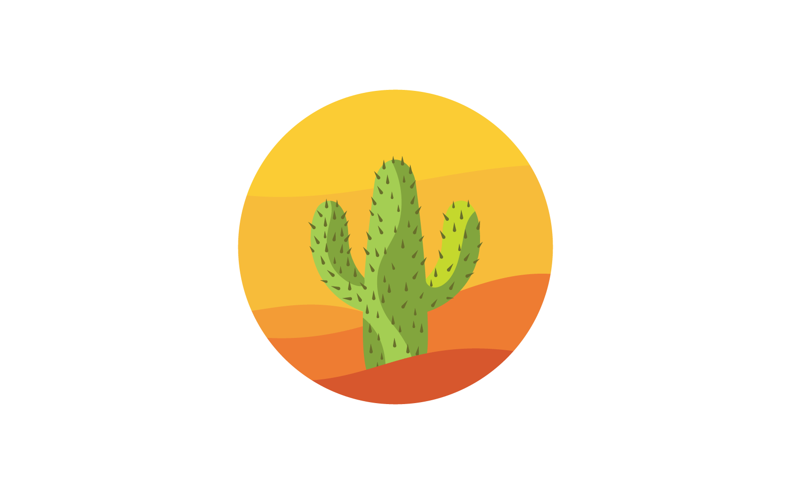 Cactus illustration design vector template