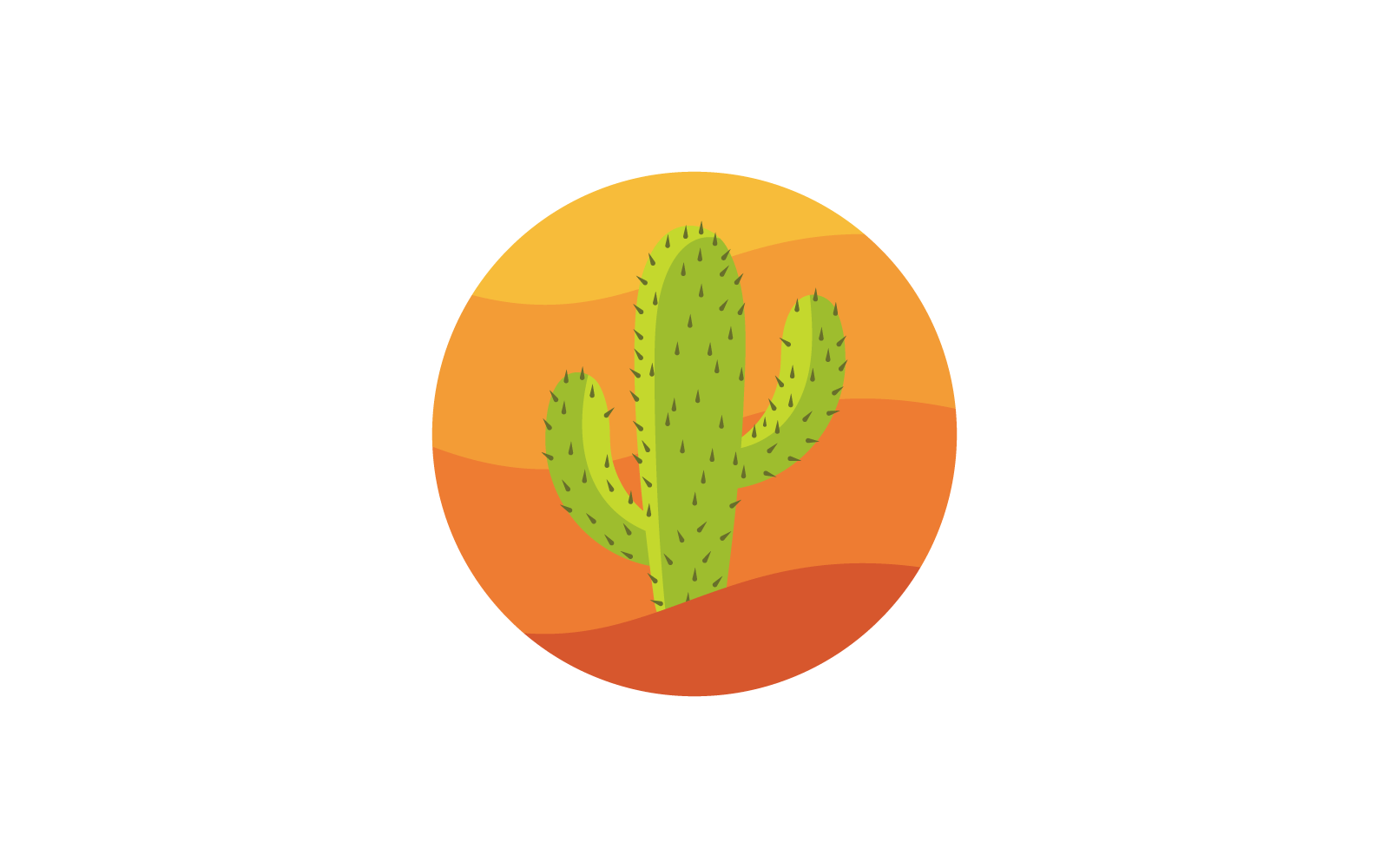 Cactus logo vector design illustration template
