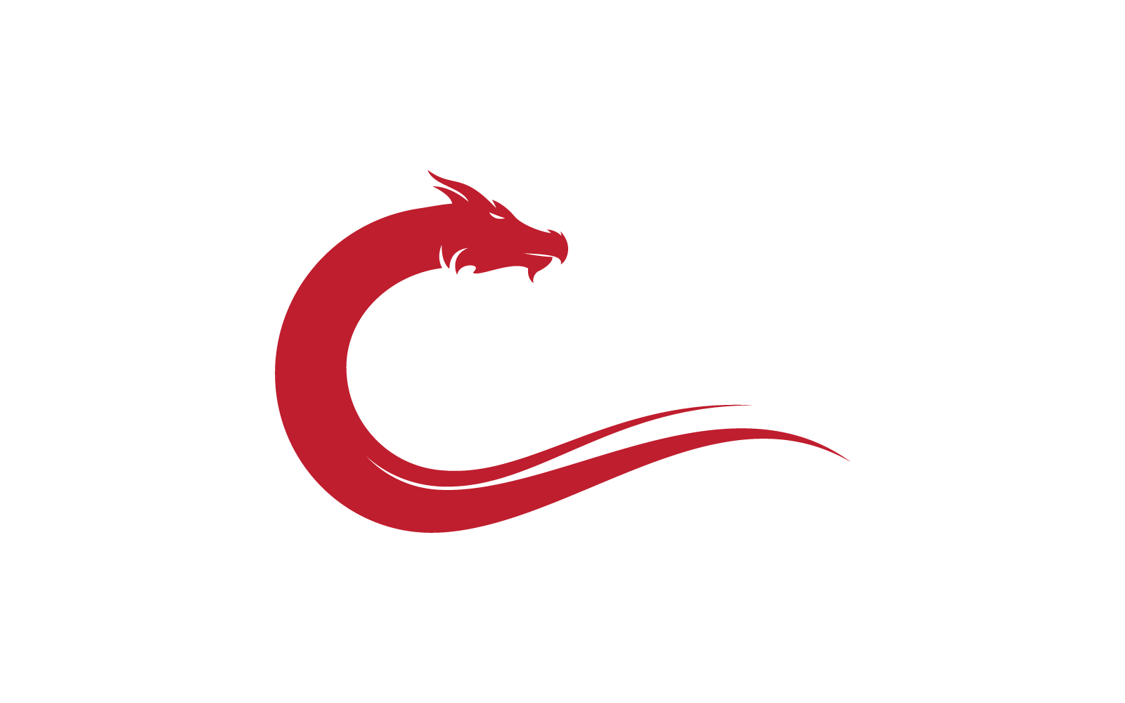 Dragon logo template vector illustration flat design