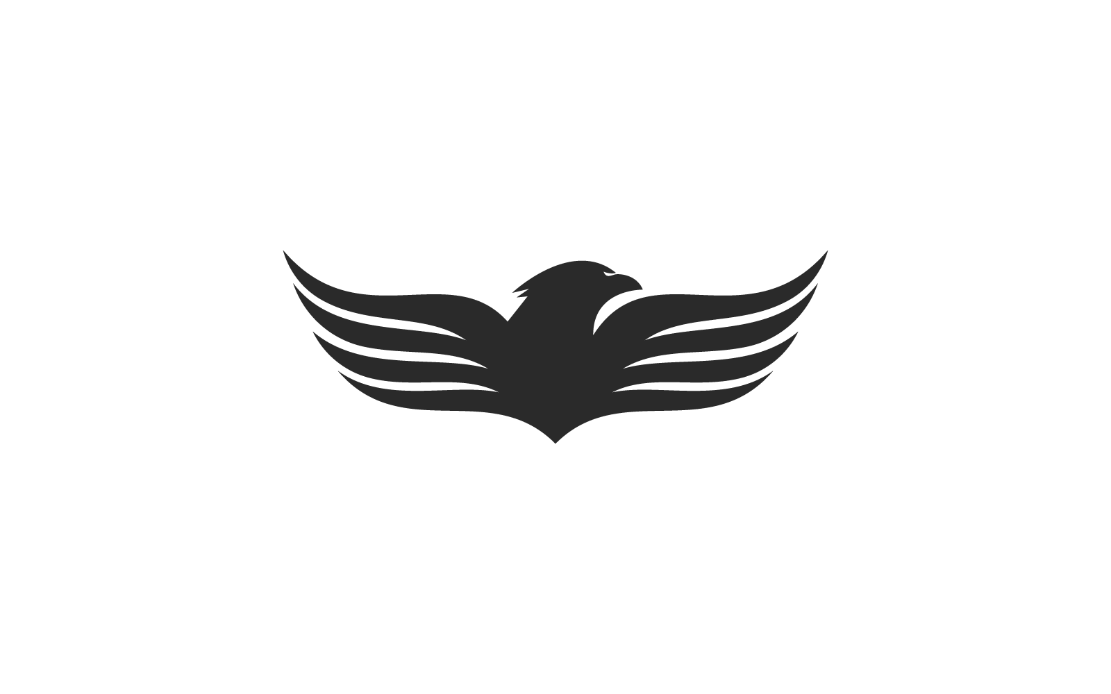Falcon eagle bird illustration logo template flat design