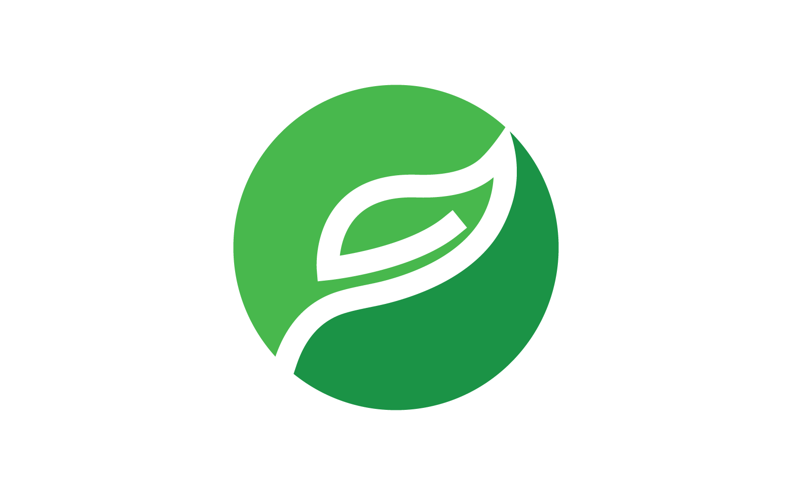 Green leaf illustration logo template flat design