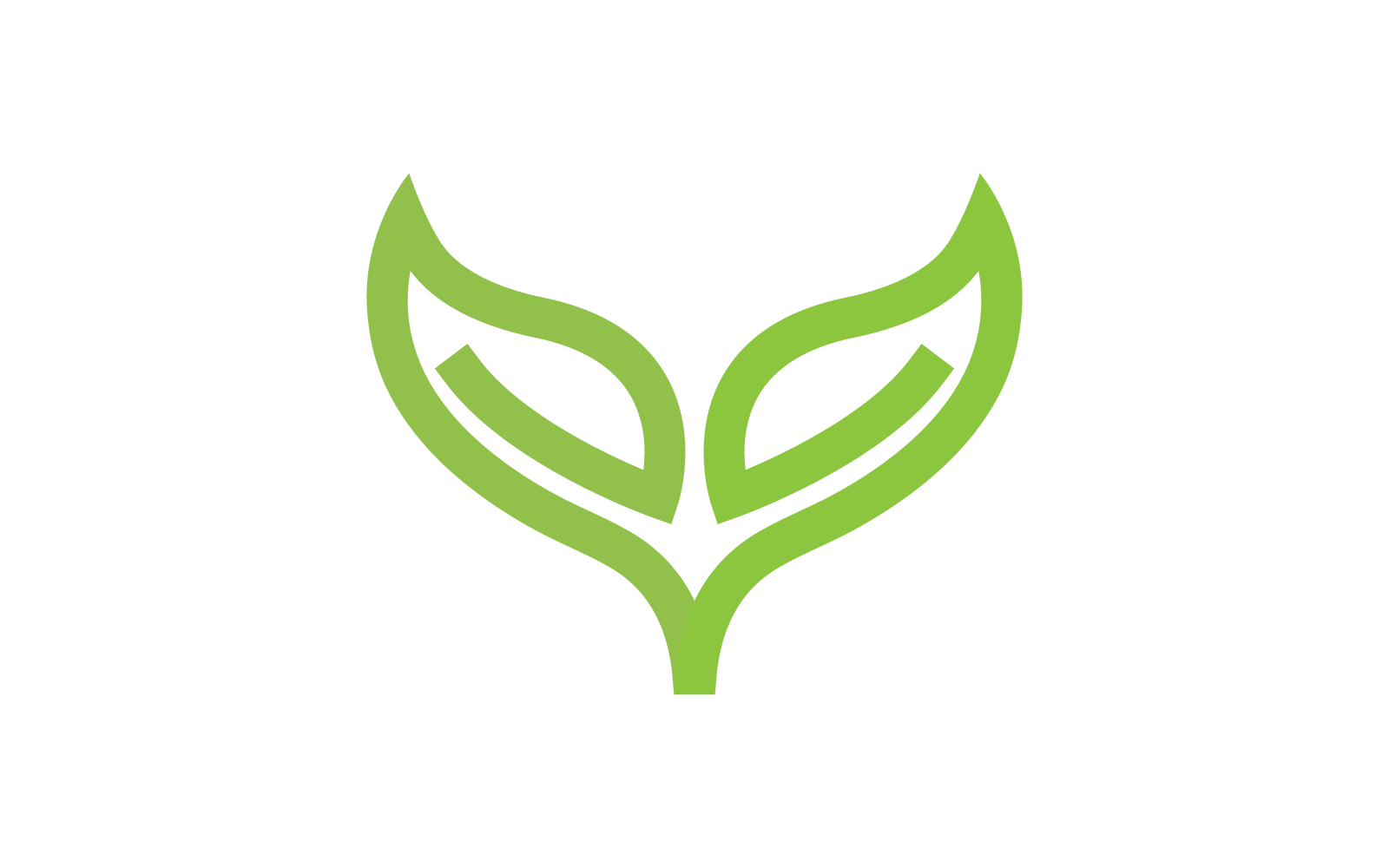 Green leaf illustration nature template logo design