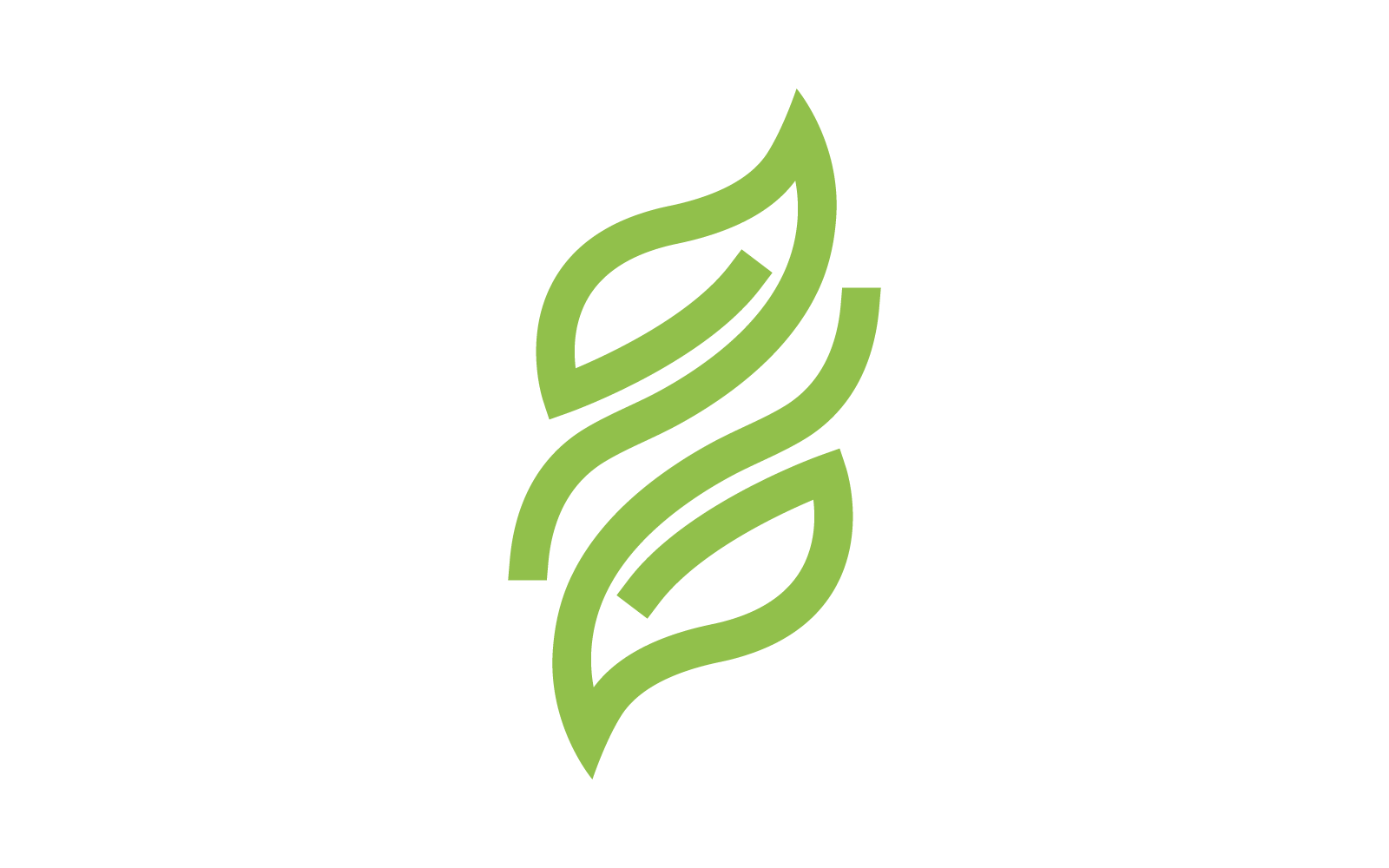 Green leaf illustration template nature logo design