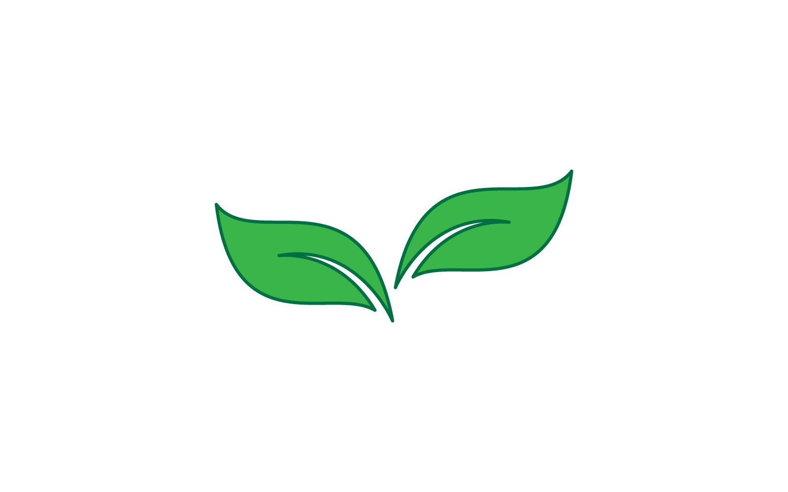 Green leaf logo illustration nature template design