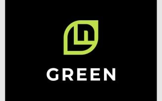 Letter L N Leaf Green Fresh Logo