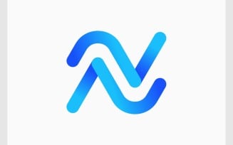 Letter N Colorful Gradient Logo