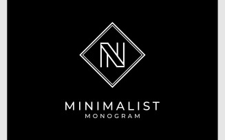 Letter N Minimalist Monogram Logo