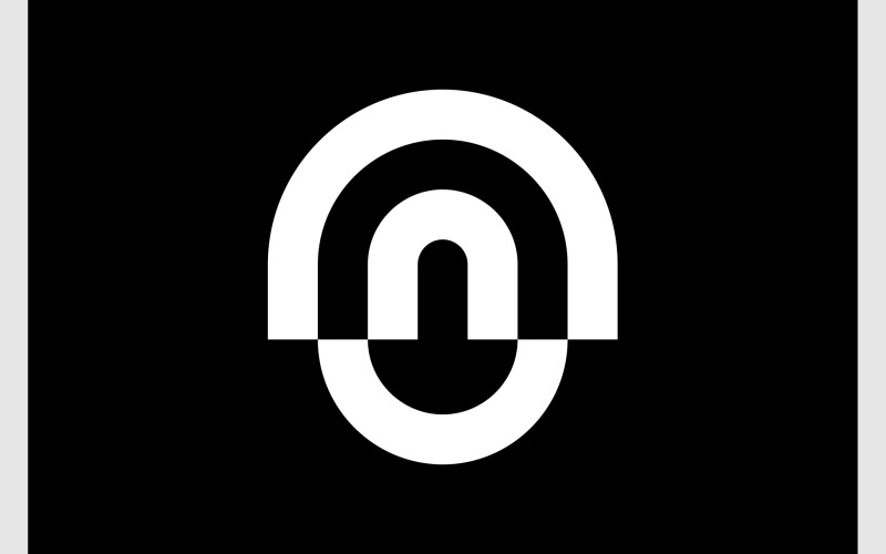 Letter N Monogram Modern Logo Logo Template