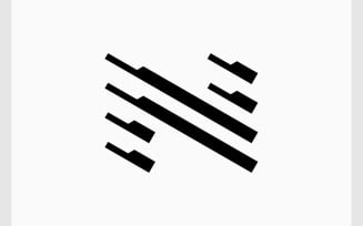 Letter N Movement Modern Logo