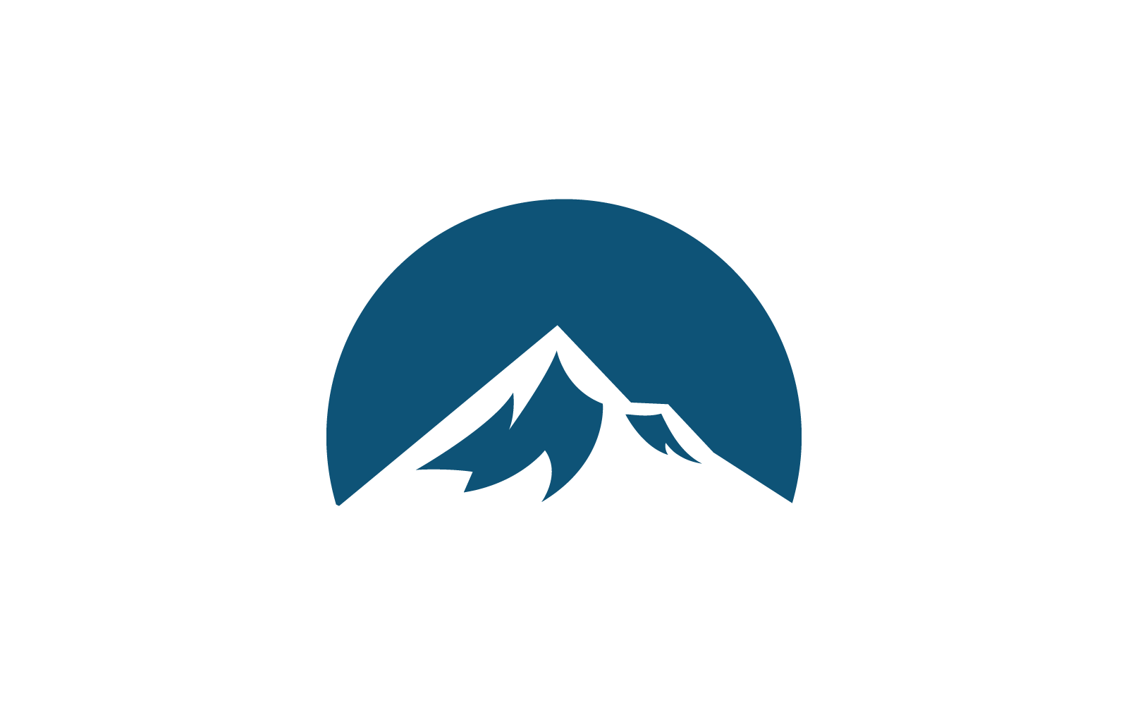 Logotipo de ilustración de diseño de vector de montaña