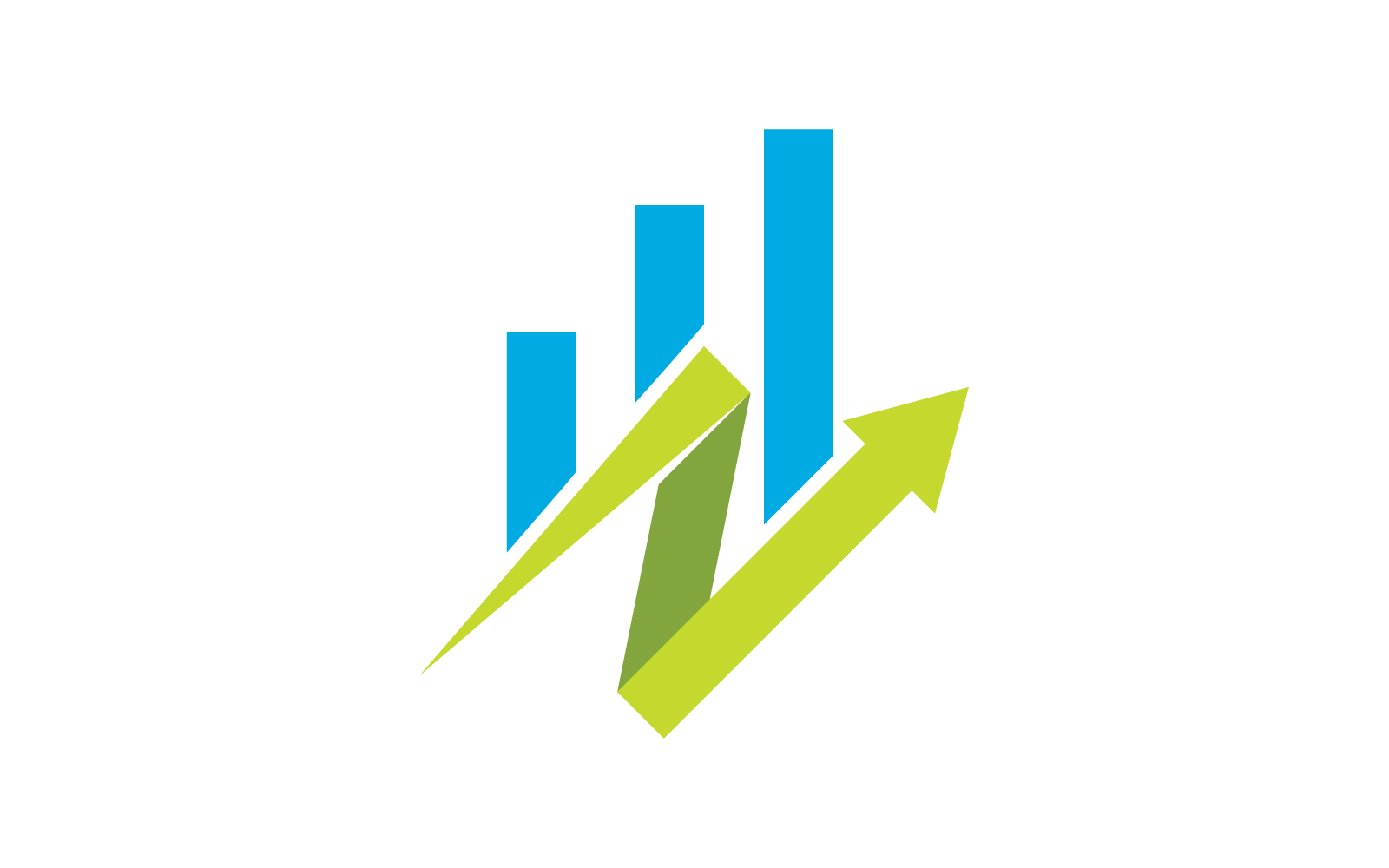 Modello di illustrazione del logo della freccia della finanza aziendale