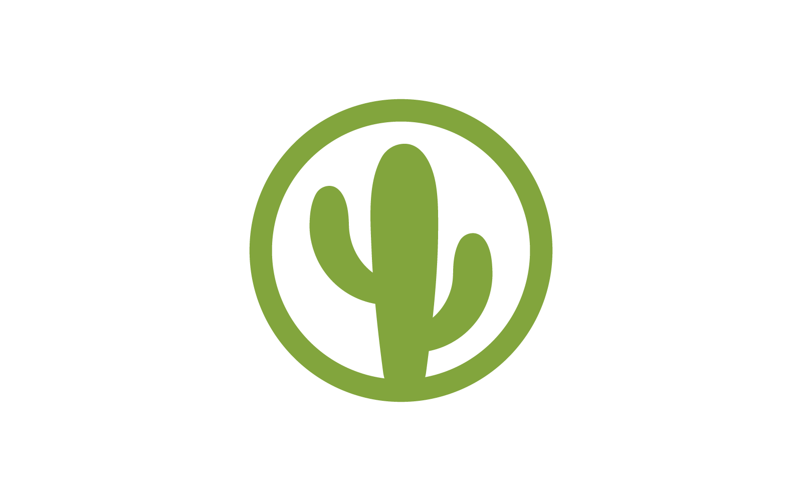 Plantilla de vector de icono de ilustración de diseño de cactus