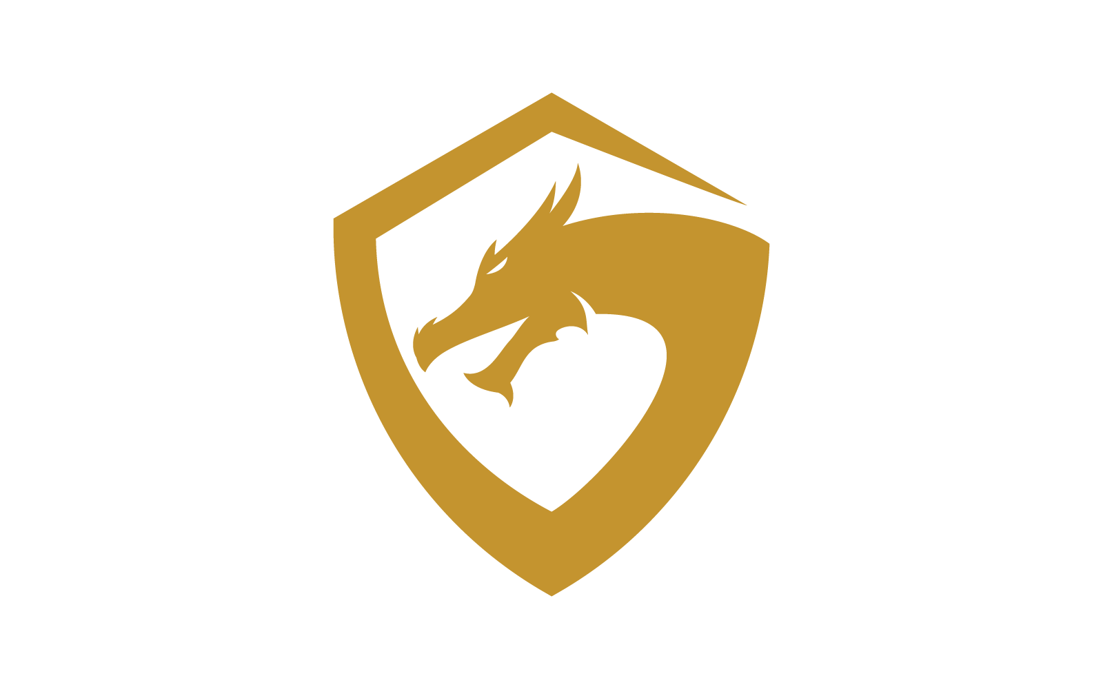 Smok logo wektor ikona szablon ilustracja Płaska konstrukcja