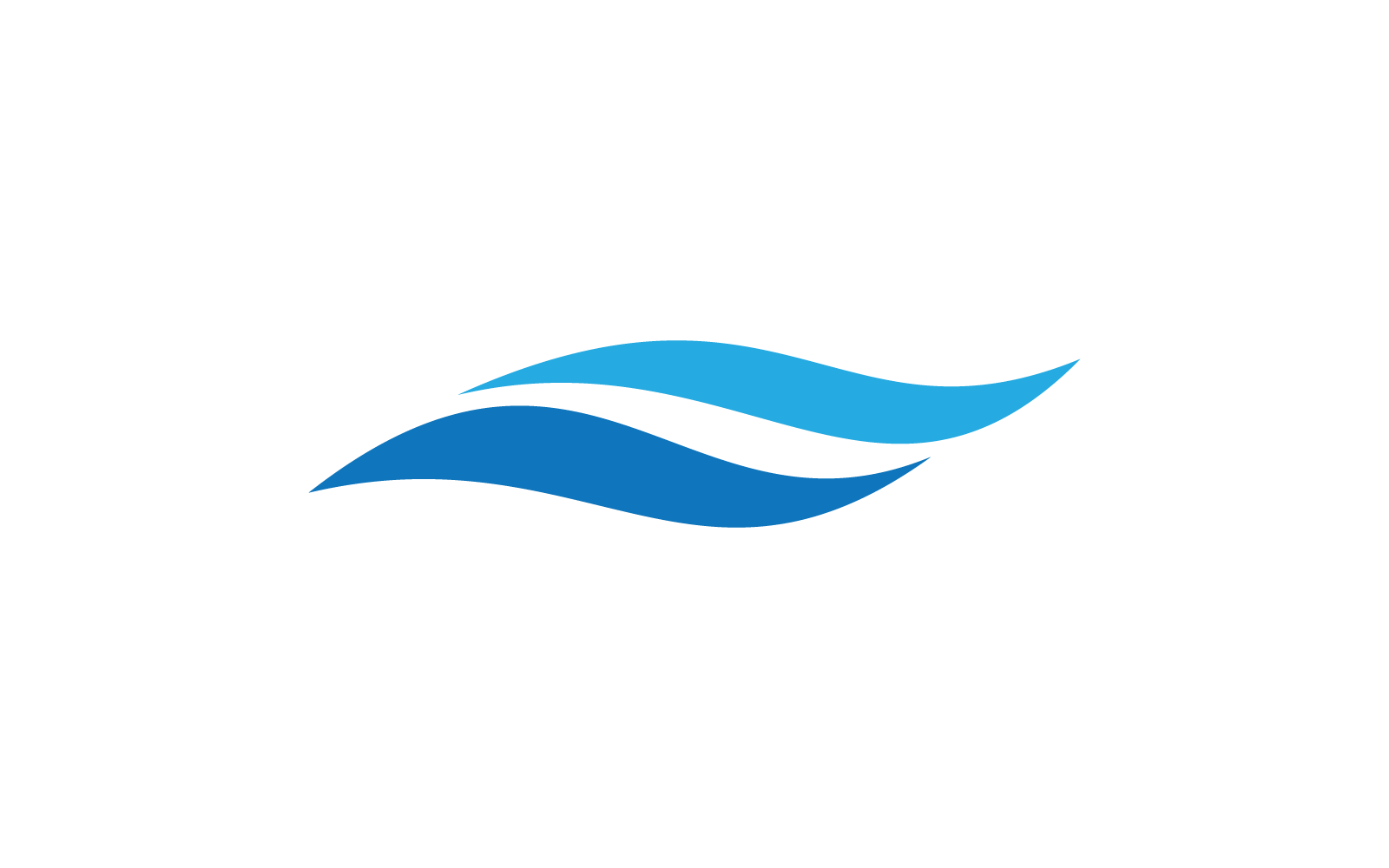 Su Dalgası illüstrasyon logo şablonu düz tasarım