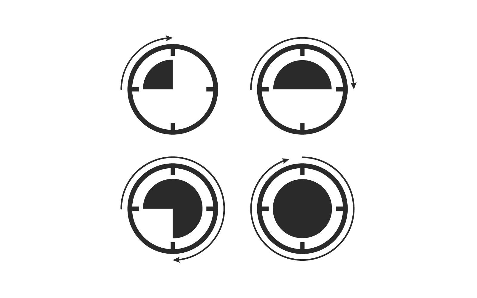 Time set icon vector in flat design