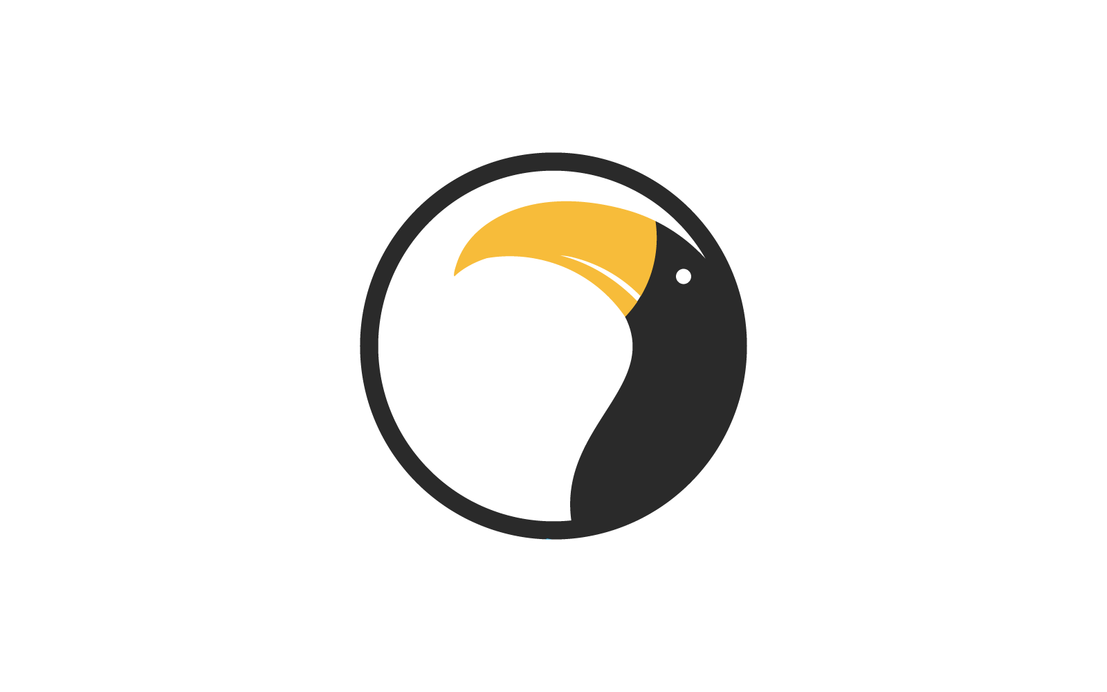 Toucan logo illustration vector flat design template