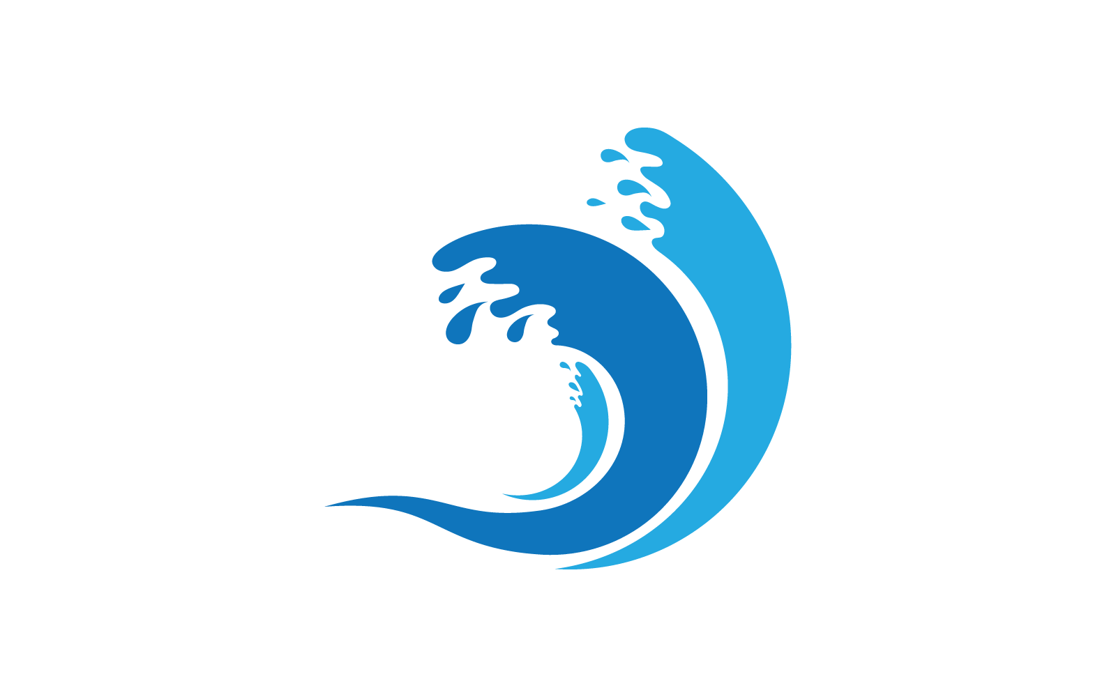Water splash icon vector illustration flat design template