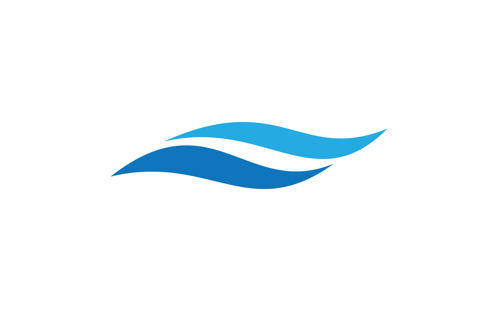 Water Wave illustration logo template flat design