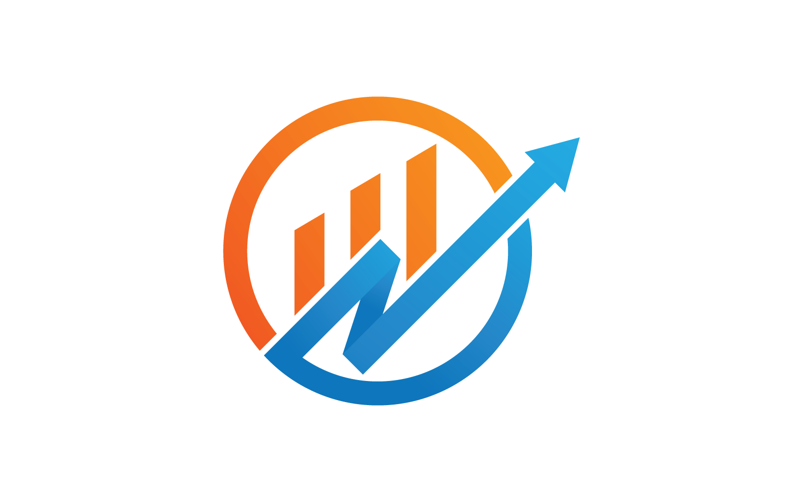 Zakelijke financiën pijl logo ilustration ontwerp vector
