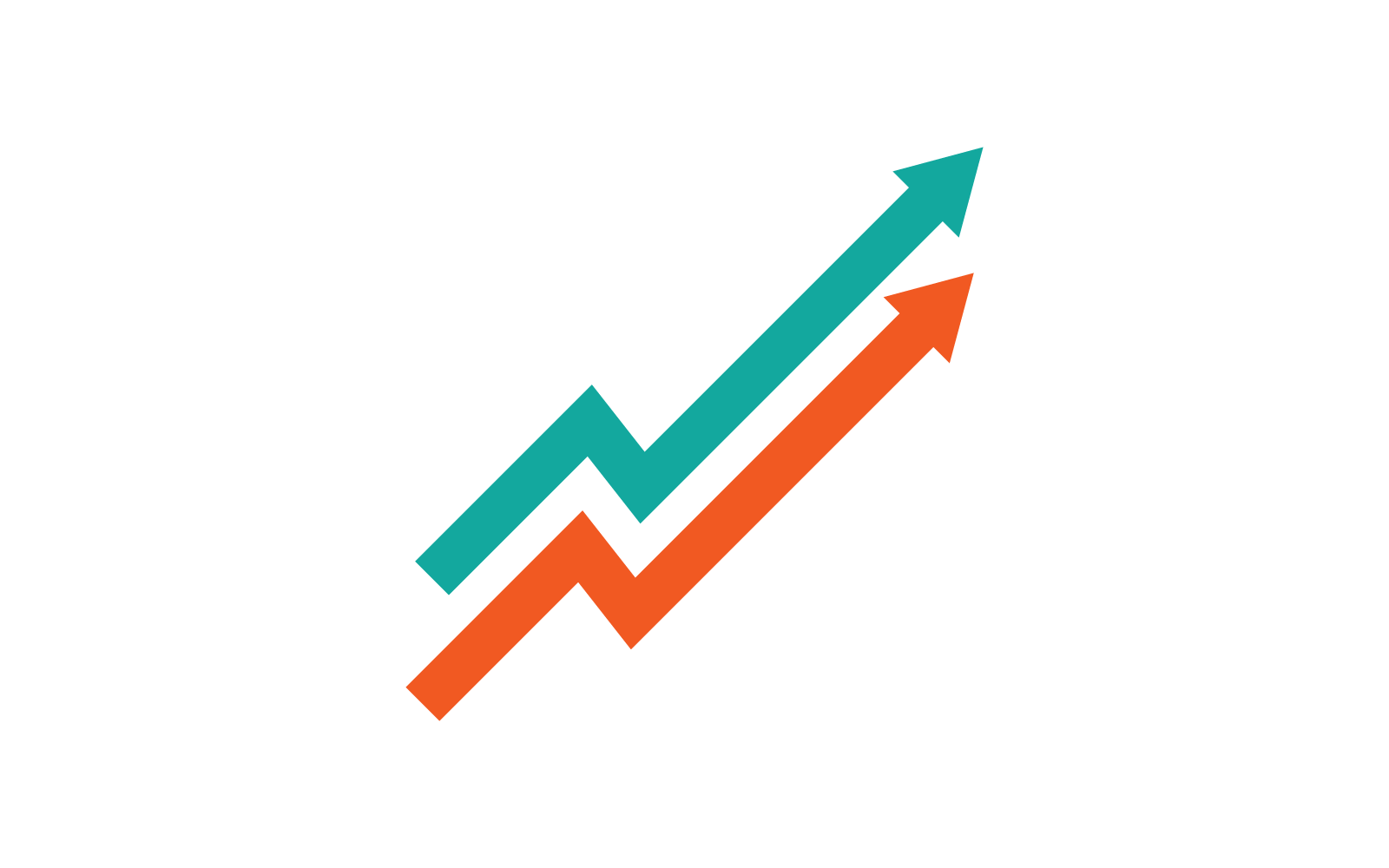Zakelijke financiën pijl logo vector sjabloon