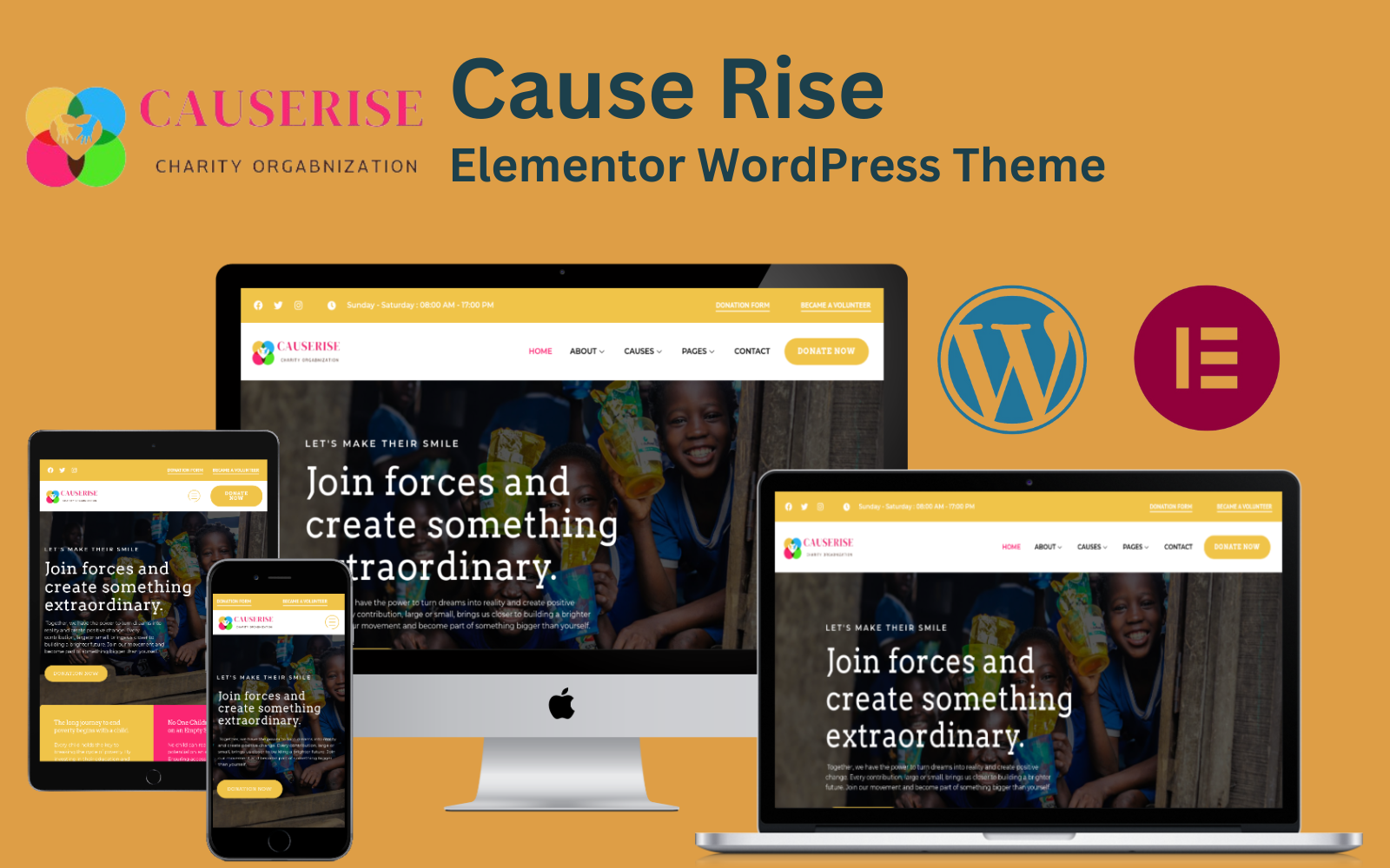 Cause Rise- Charity & Donation Elementor WordPress Theme