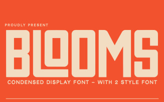 Blooms - Condensed Display Font