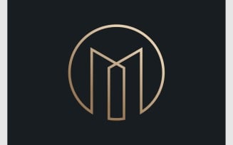 Building with Letter M Luxury Logo