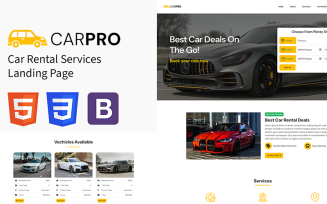 Carpro - Car Rental Landing Page
