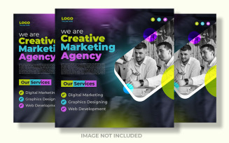 Colorful Creative Marketing Agency Social Media Post Template