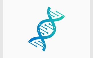 DNA Strand Helix Science Logo