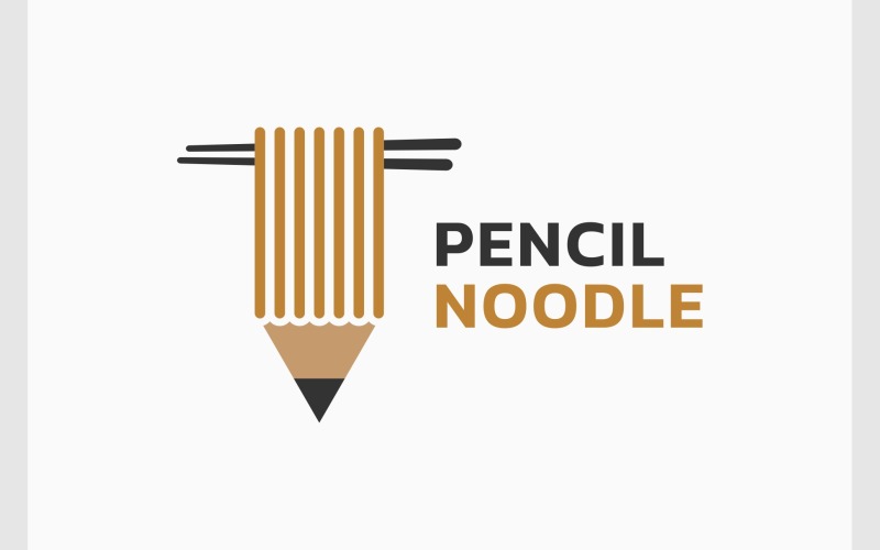 Pencil Noodle Creative Logo Logo Template