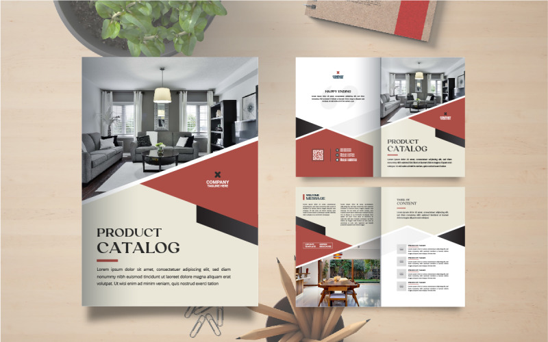 Product catalog design or product catalogue template, Company product catalog portfolio template Corporate Identity