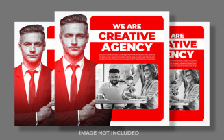 Creative Agency Red And White Minimal Social Media Post