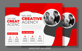 Creative Agency Red White Minimal Social Media Post