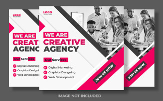 Pink And White Creative Agency Social Media Post