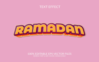 Ramadan Mubarak vector eps text effect.