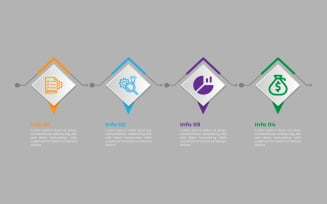 Set of business infographic design with icon design.