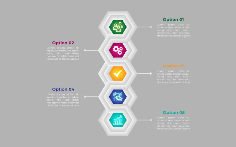 Set of polygon style vector infographic element template design. Infographic Element