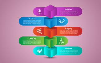 Vector eps 3d style business infographic element design.