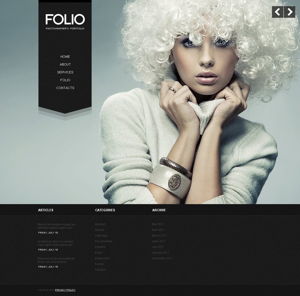 Portfolio Template with Stylish Black Pages and Background Slideshow - image
