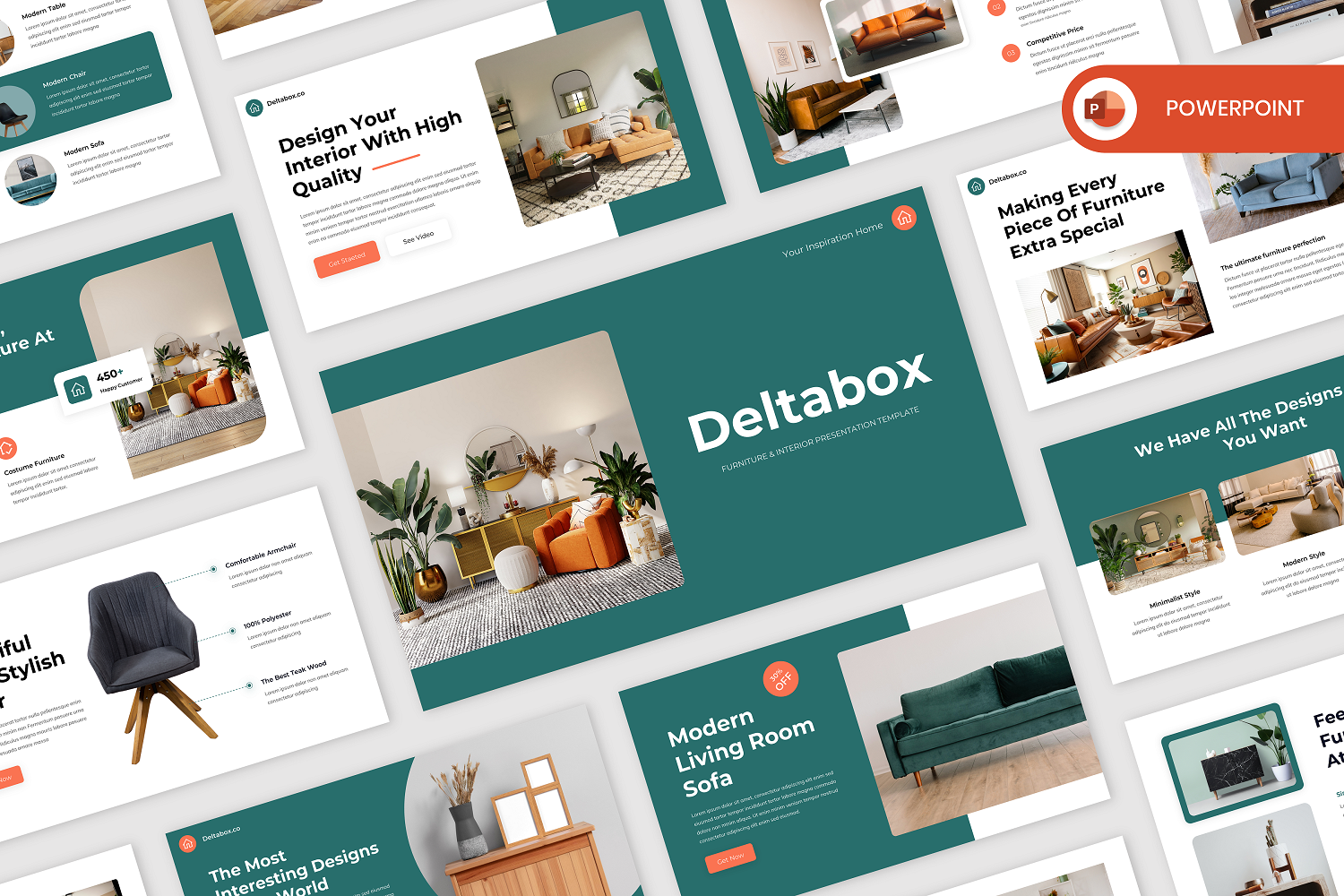 Deltabox - Furniture & Interior PowerPoint