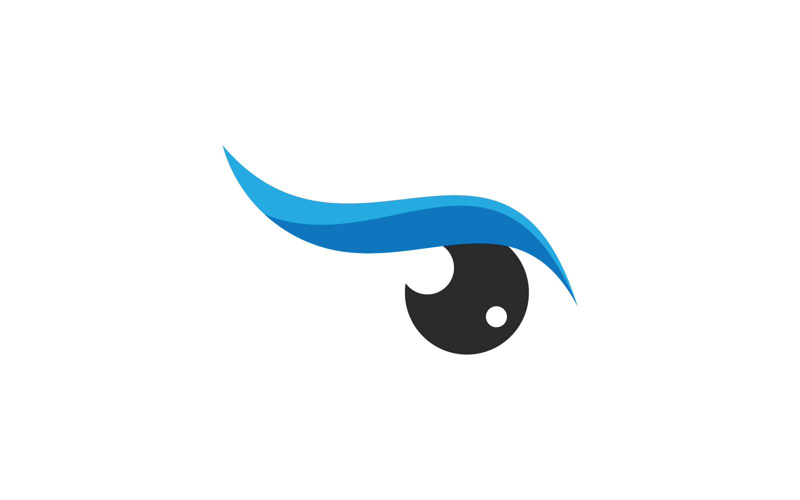 Augenpflege-Vektorillustration-Logo, flaches Design