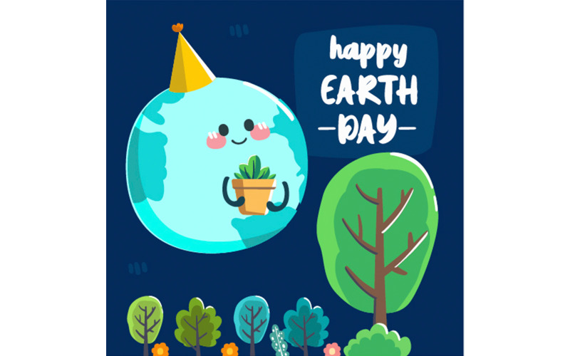 Background for Earth Day Celebration Illustration